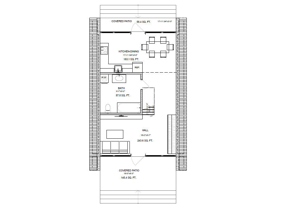 23’x41’ 1 Bed 1 Bath Modern A-Frame Cabin Architectural Build Plans PDF Download