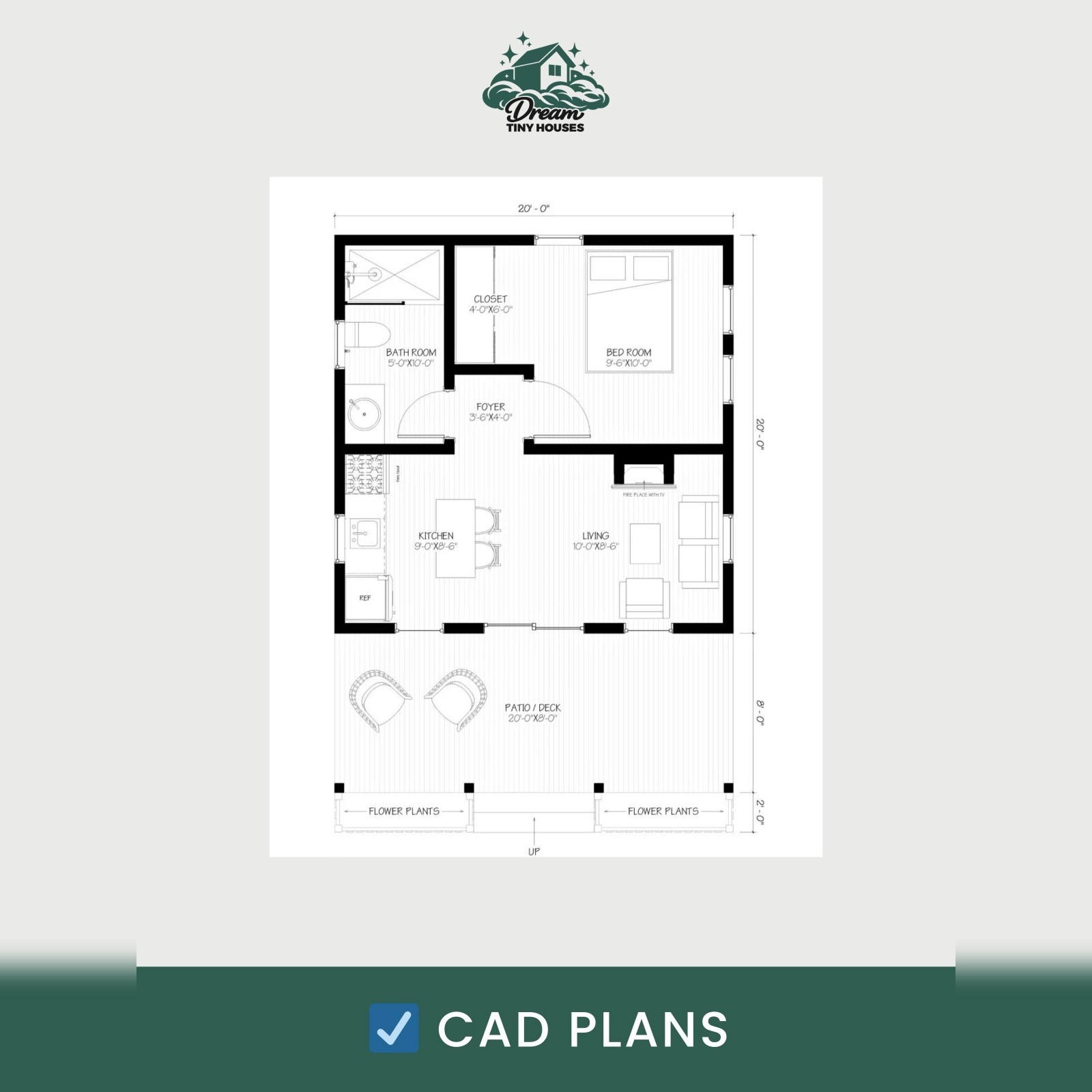 The Capsule Tiny House Blueprint Set (CAD File + Materials List)