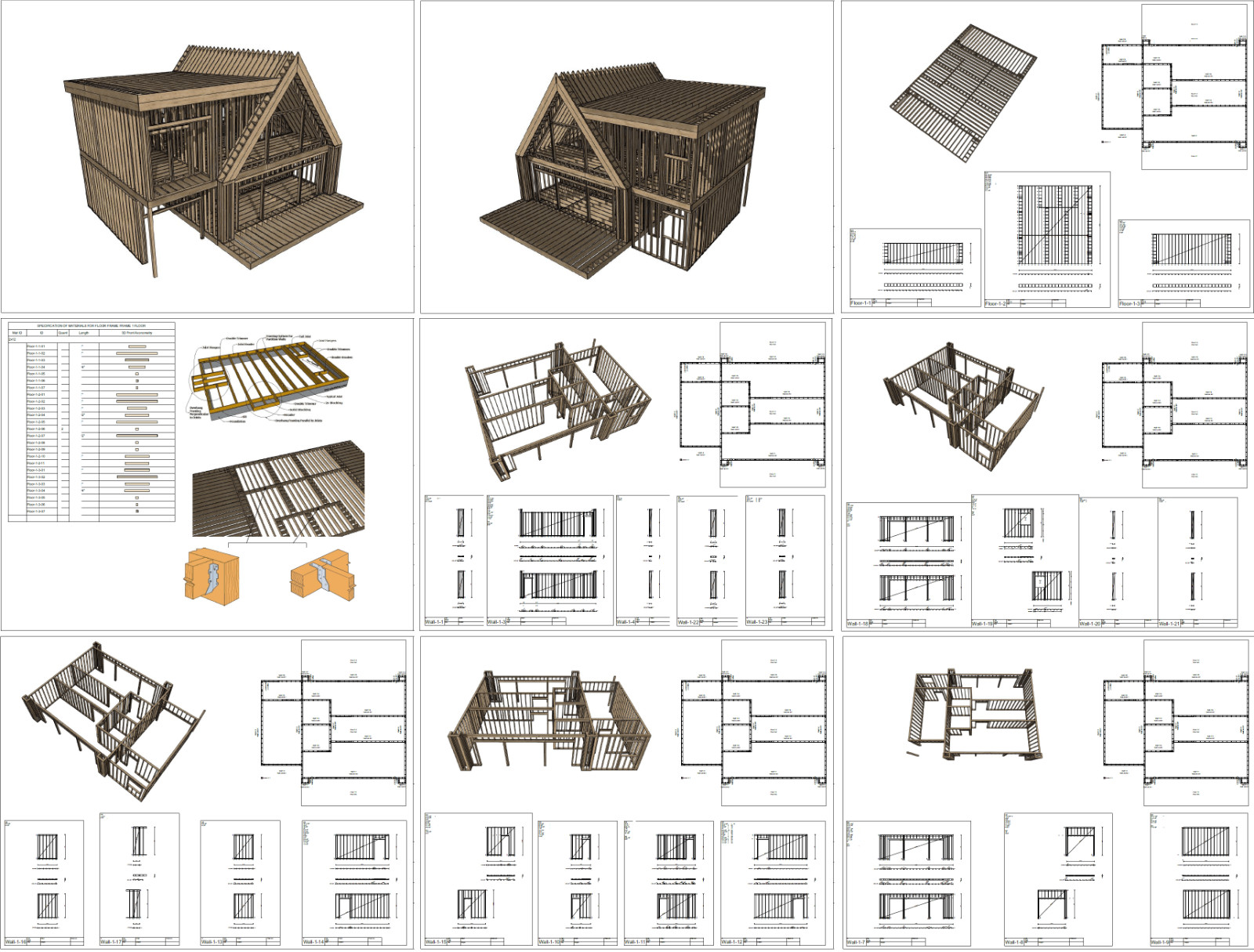 43’x29’ 3 Beds, 4 Baths Cozy A-Frame House Architecture Plans PDF Download.