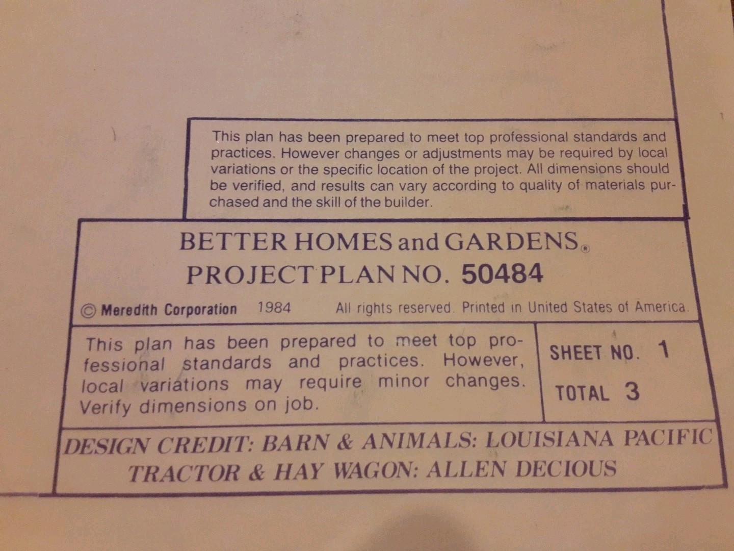 Barn Doll House Project Plans 1980’s