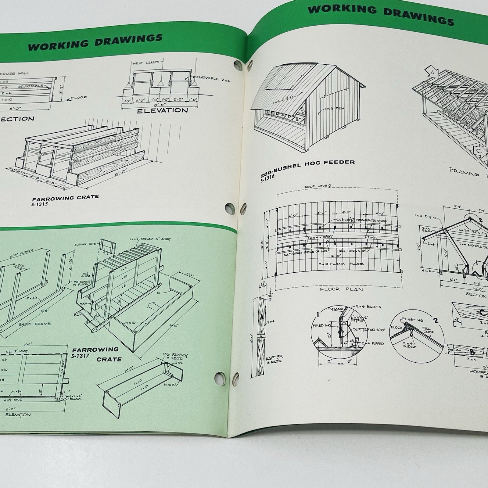 1960 Hog Houses And Equipment Garage Weyerhaeuser 4 Square Guide Manual Plans