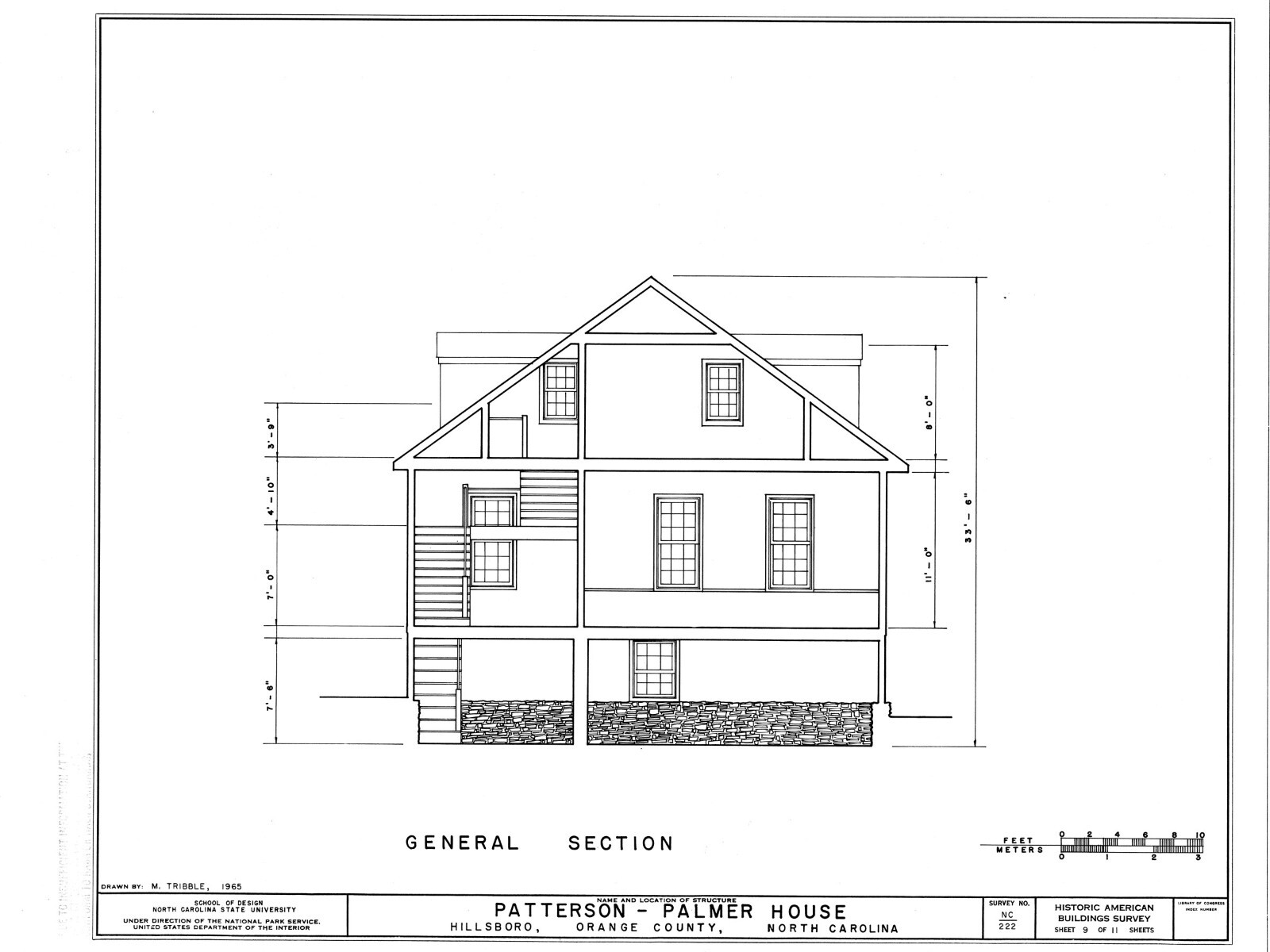 Traditional Colonial Style farmhouse, country home, 2 bedrooms, printed plans