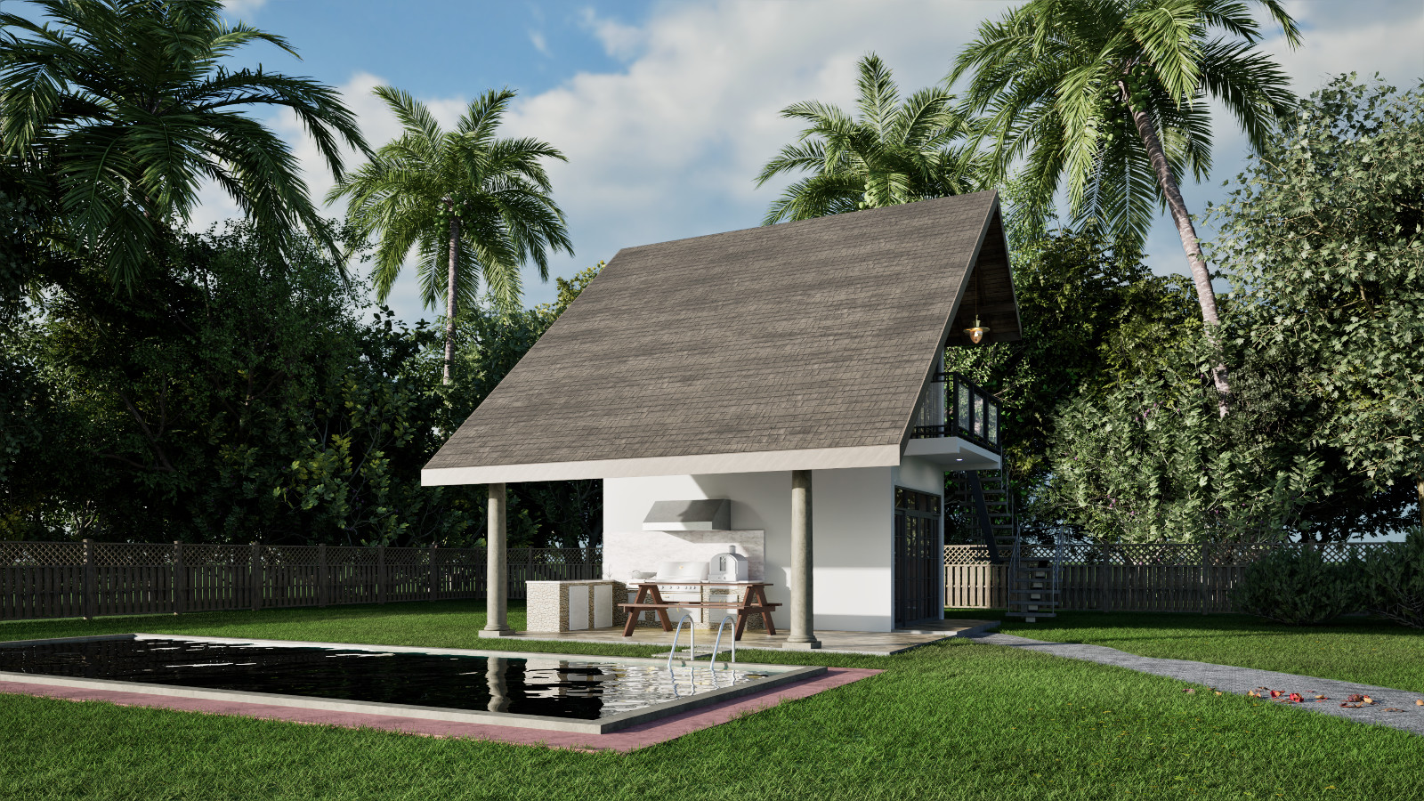 House Plan/2 Bedroom,2 Bathroom Two story home 3D Images, CAD File & PDF