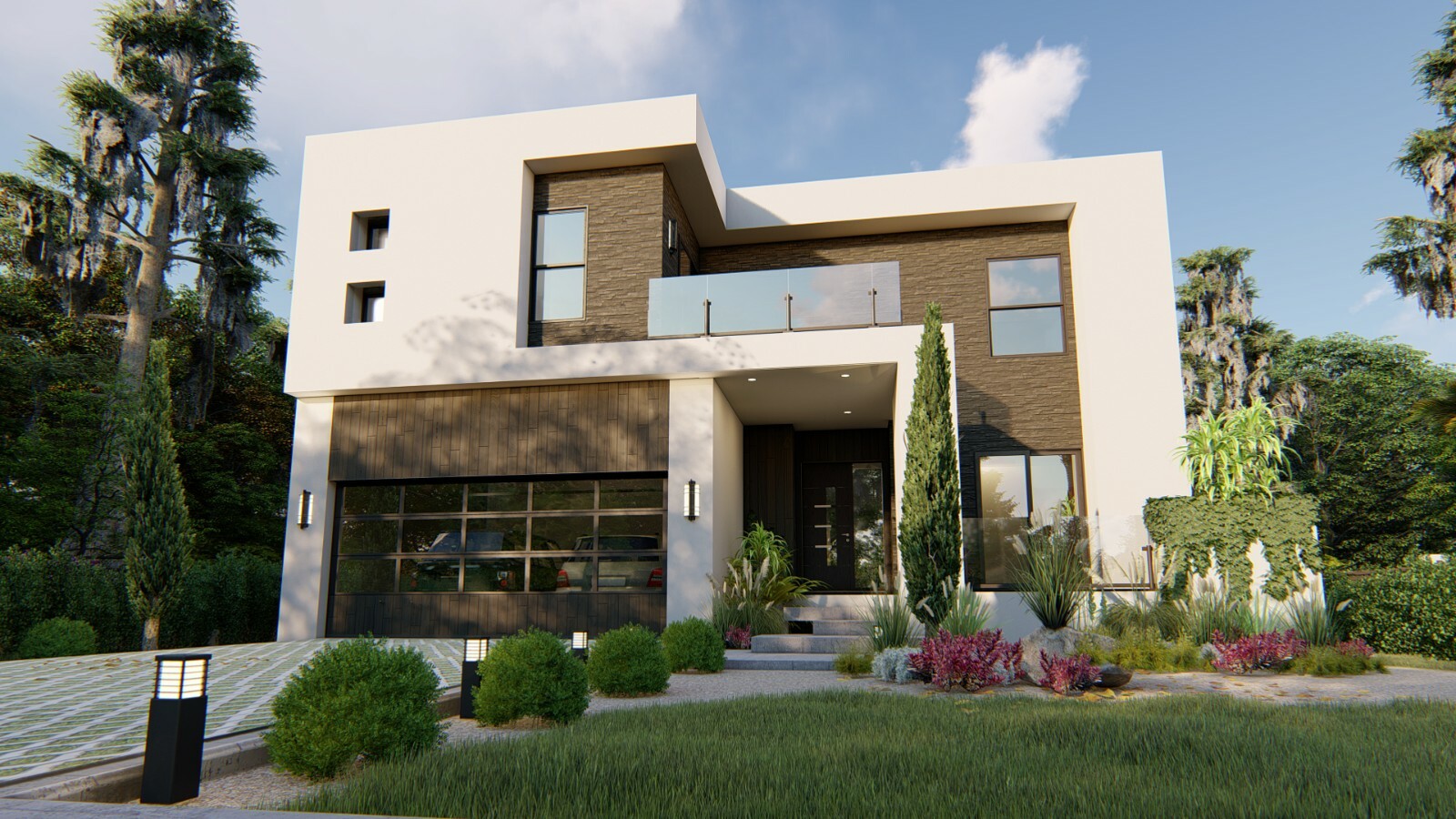 CADFILE BLUEPRINTS CONTEMPORARY TWO STORY HOUSE PLAN ARCHUP #101