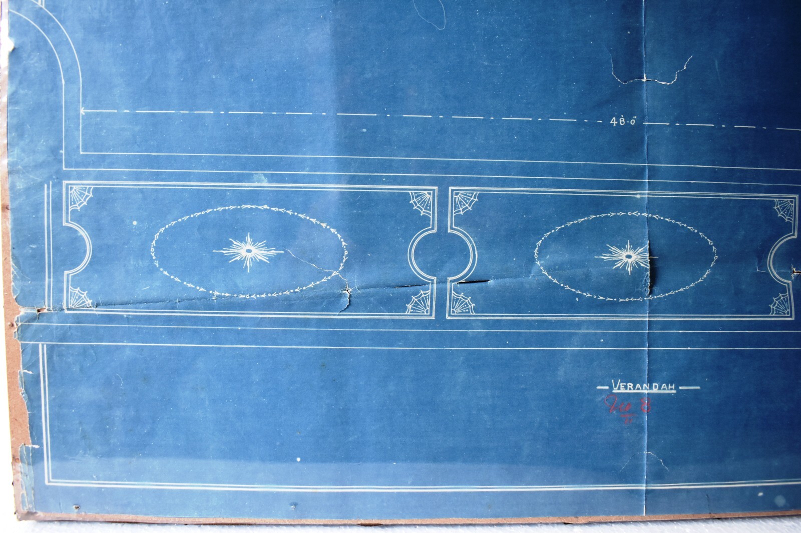 Antique Bhavindra Vilas Palace Jamnagar Architectural Plan Lay-Out First Floor”6