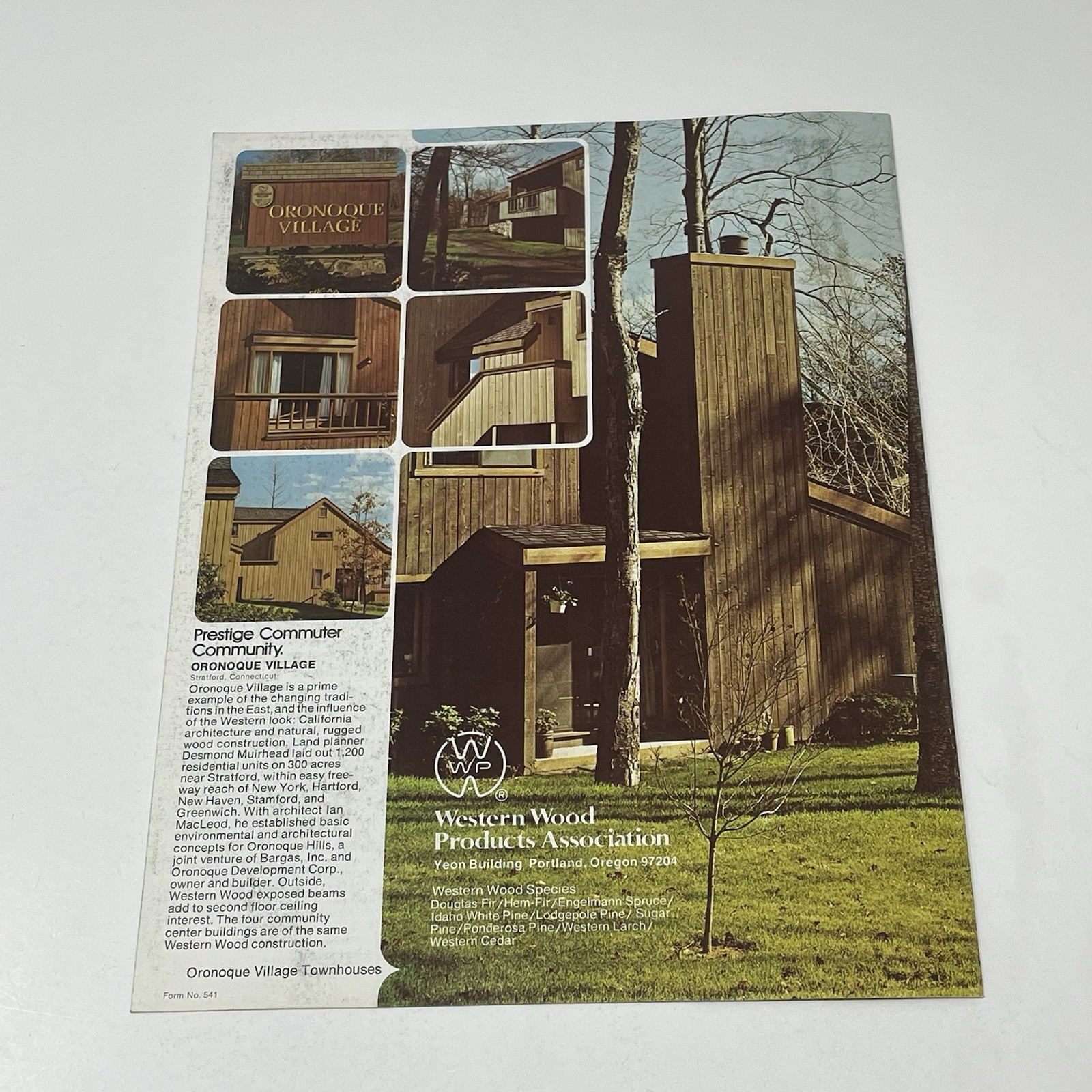 1960’s Western Wood Products Multi Family House Design Idea Dealer Brochure