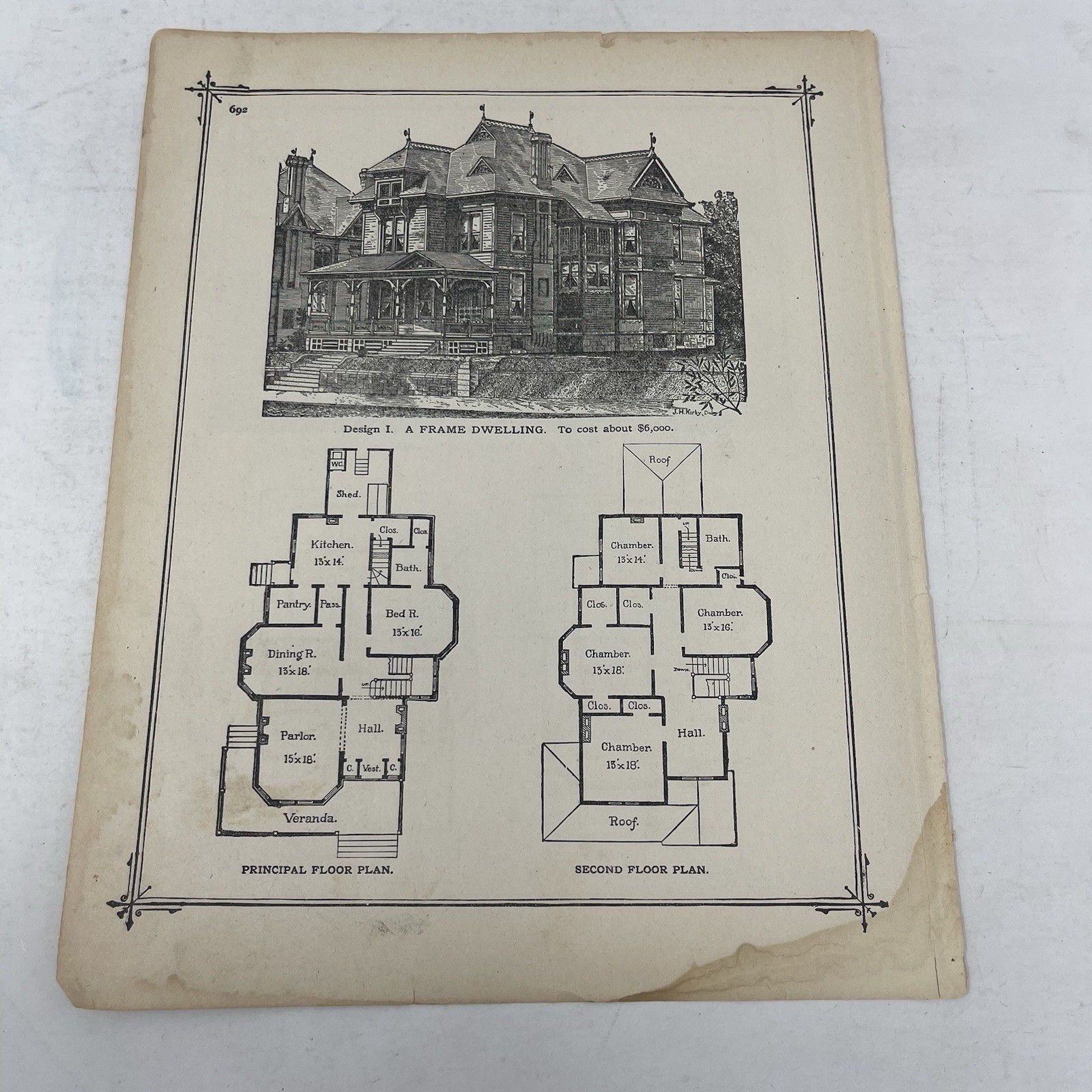 Antique Frame Dwelling House Plan 1900 Floor Plans Architectural Designs