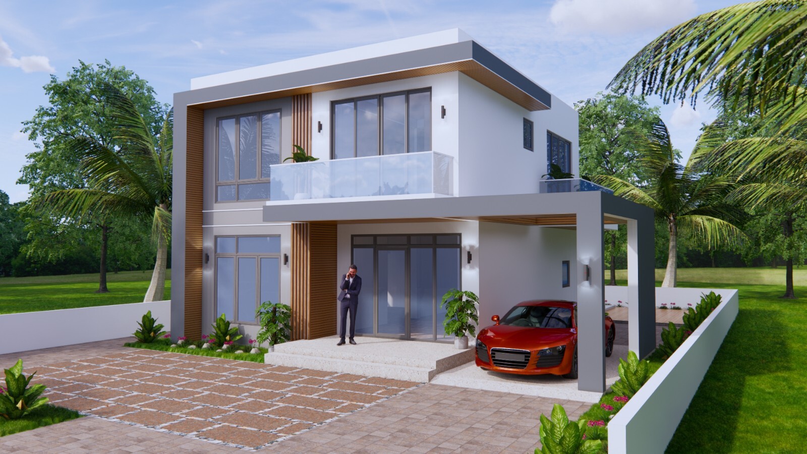 25×30 Feet House Design Plans 7.5×9 Meter 4 Bed 4 Bath PDF Plans (+A4 Hard Copy)
