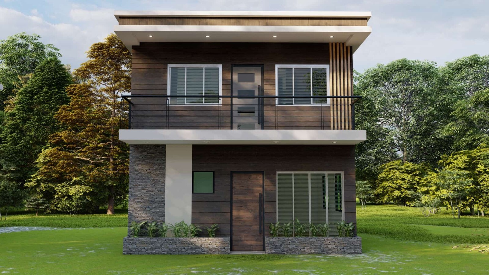 Modern Tiny House Plans 20×20 Ft – 2 Bedroom & 1 and half Bath – PDF Floor Plan
