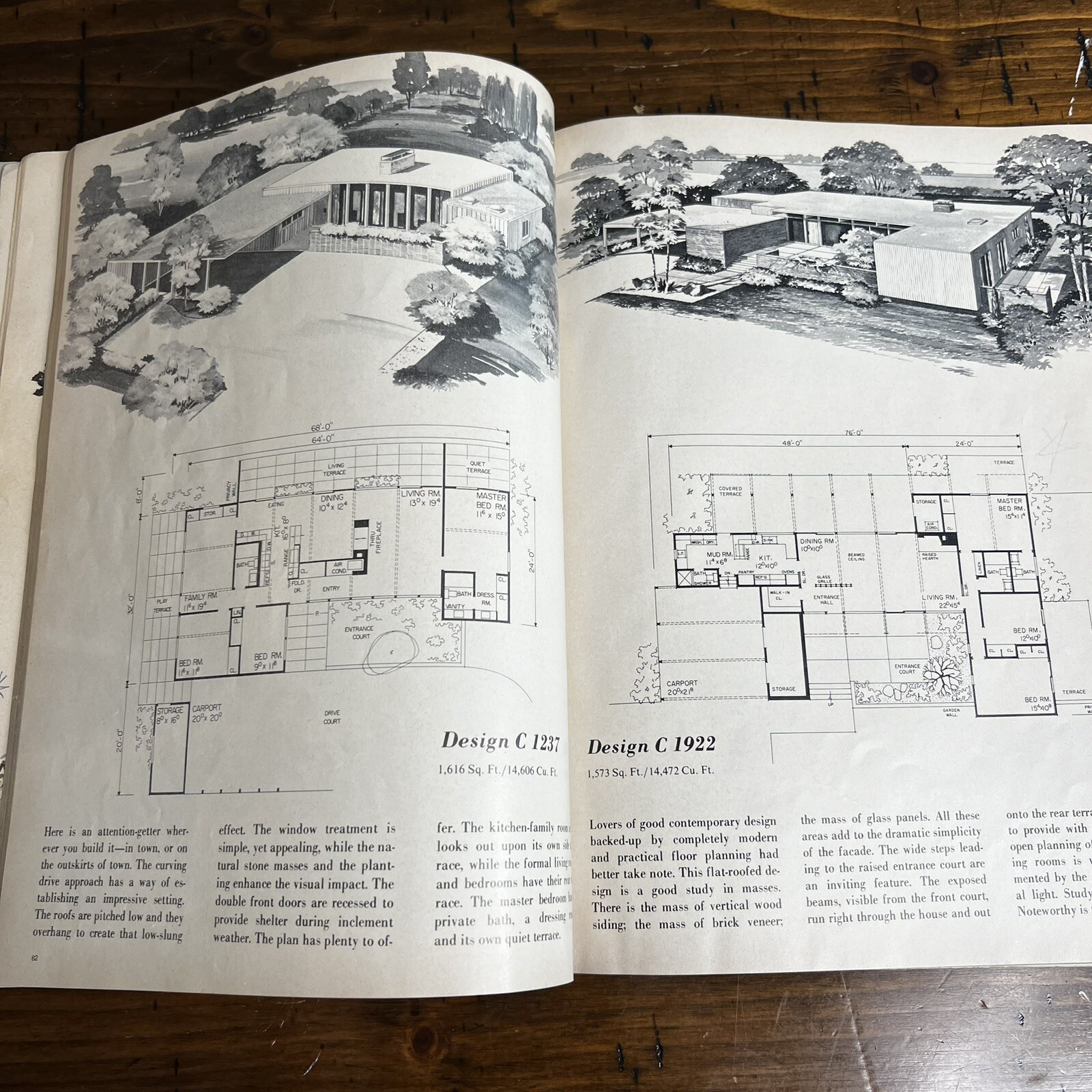 250 Home Plans Richard Pullman 1977 MilID CENTURY MODERN House Plans One story