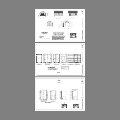 16×24 1-Car Garage — 384 sq ft — PDF Floor Plan — Model 6A