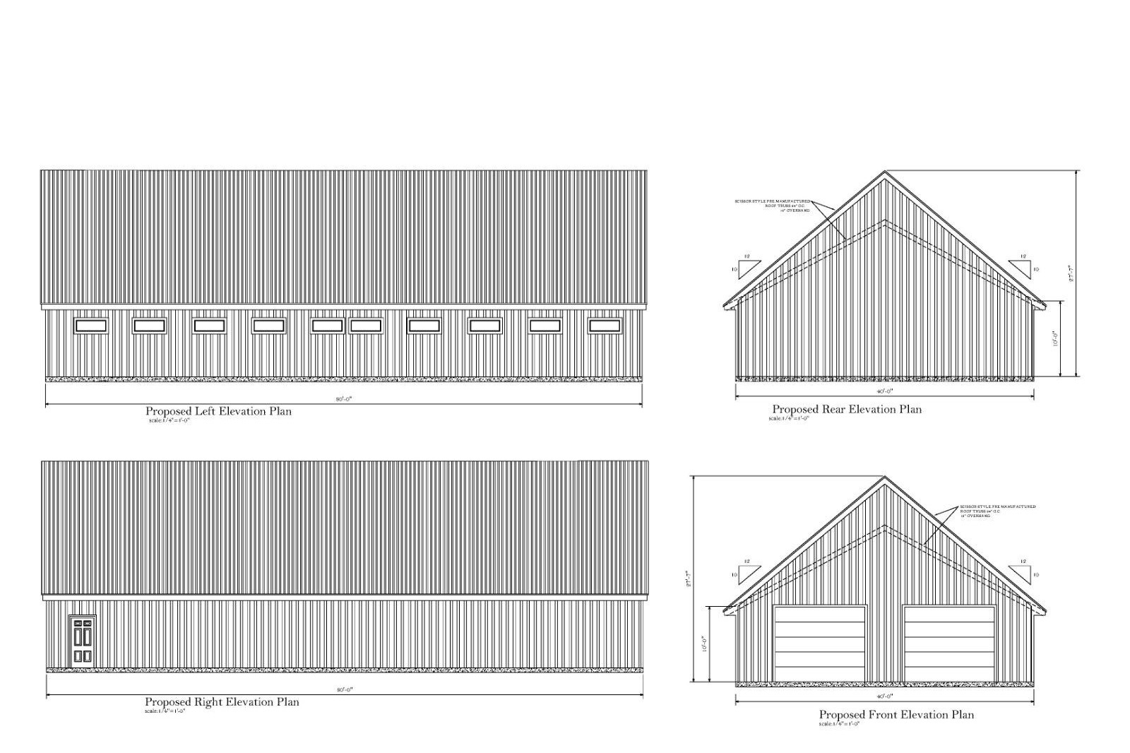 40’x80′ POLE BARN CONSTRUCTION GABLE PLAN 23-4080-PB-GBL-12 CUSTOM RENE_RIZZO