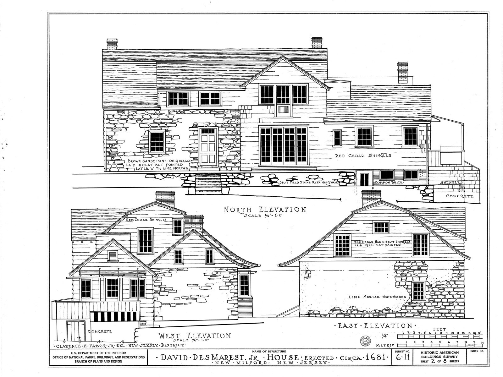 Dutch Colonial Gambrel Roof farmbouse, architectural plans, 3 Bedrooms, 2 Baths