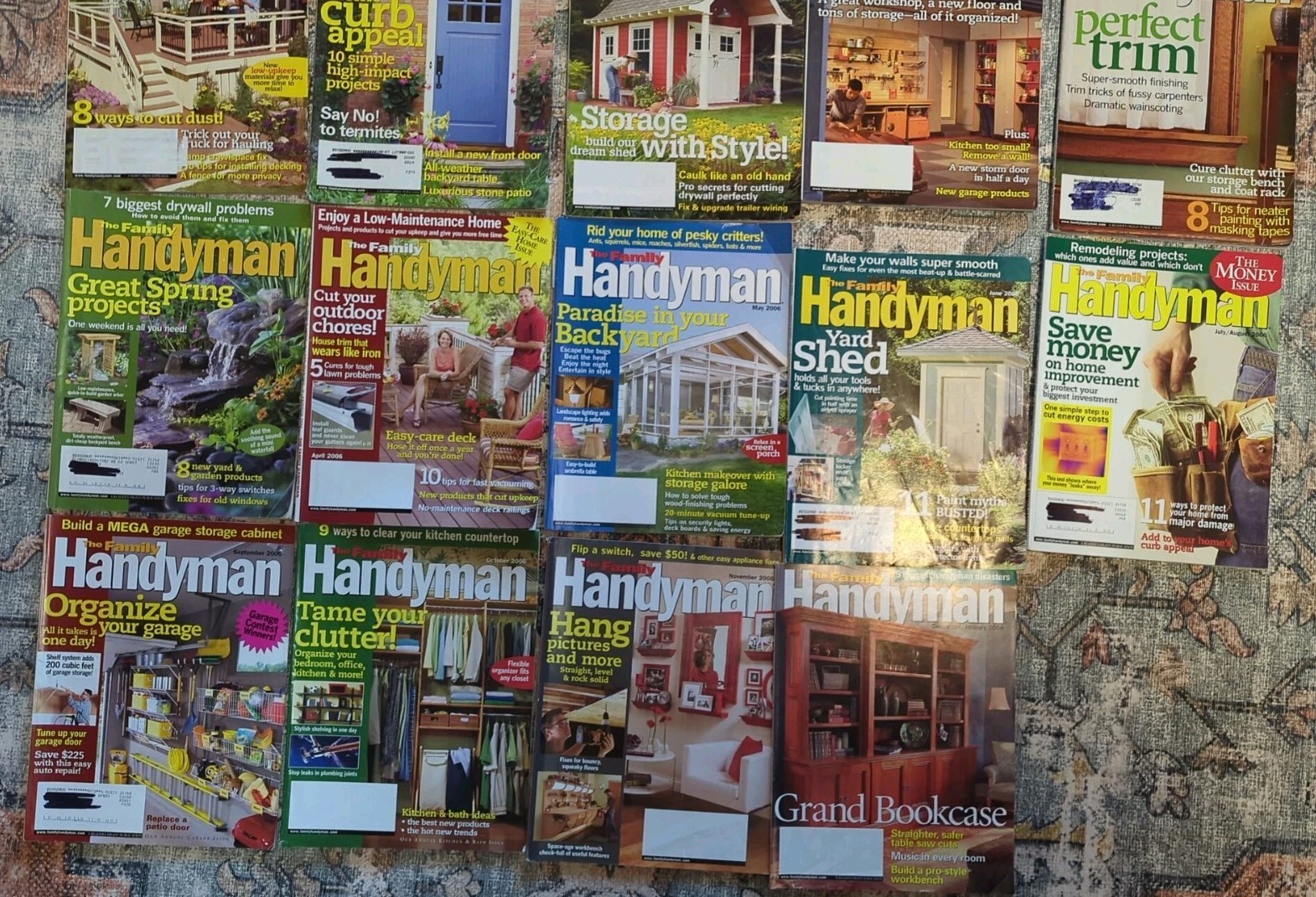 Lot 18 Family Handyman Magazines 2005 – 2007 , Backyard- Shed – Organize – Deck