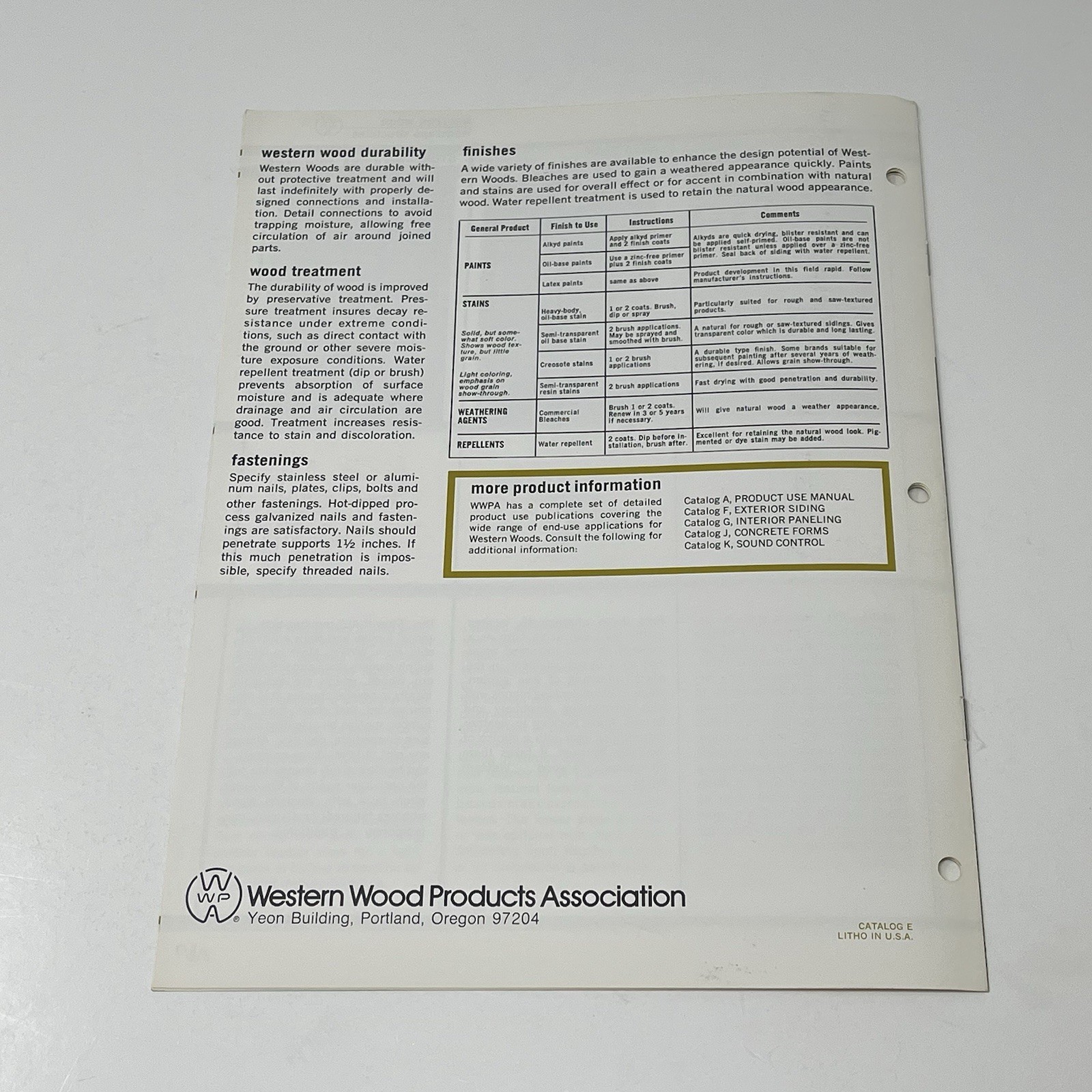 1960’s Western Wood Products Fencing Deck Storage House Design Dealer Brochure