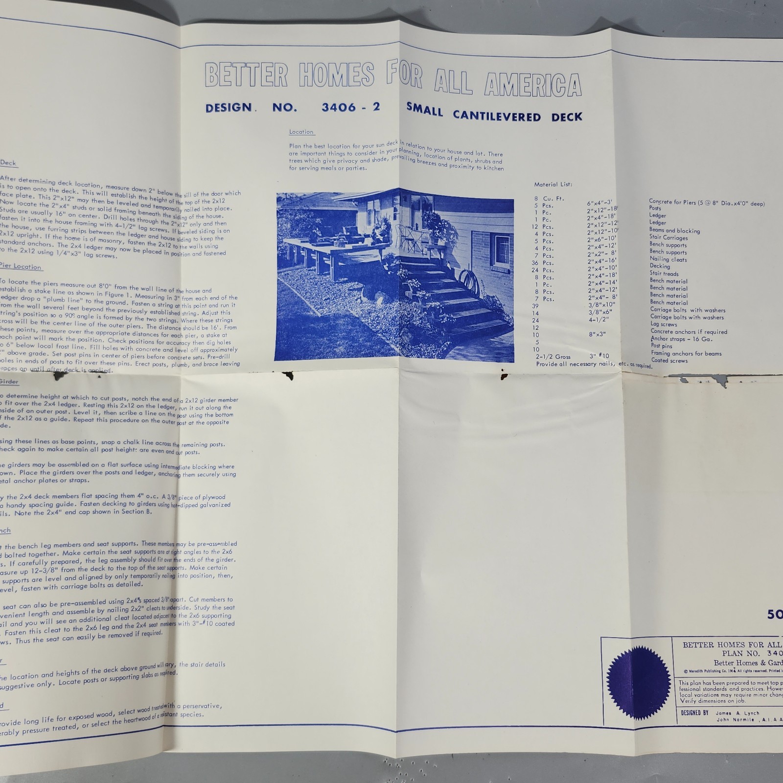 National Plan Service DIY Build Yourself Design 6 Blueprint Lot Home Improvement