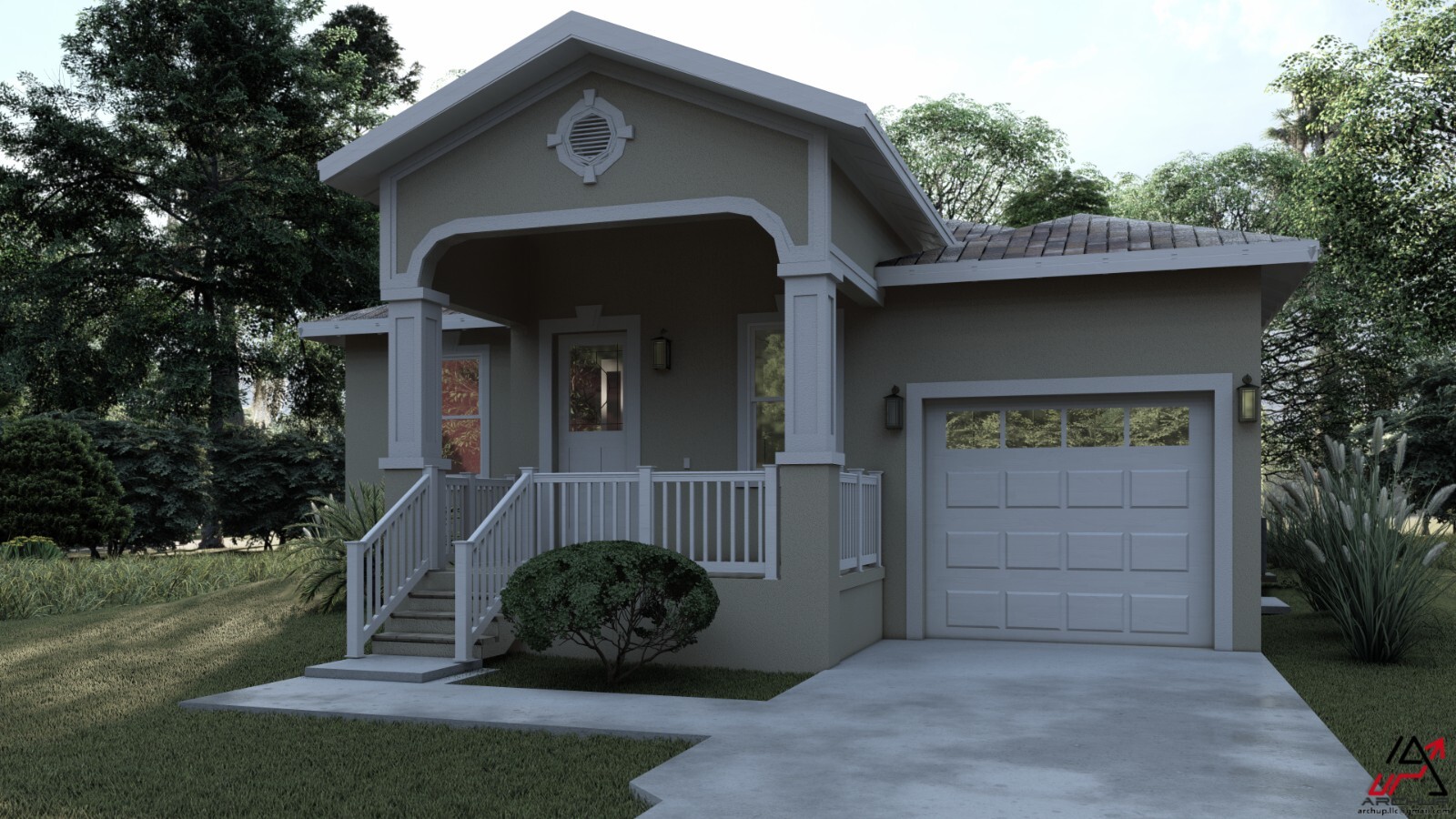 BLUEPRINTS MEDITERRANEAN HOUSE PLAN ARCHUP #124