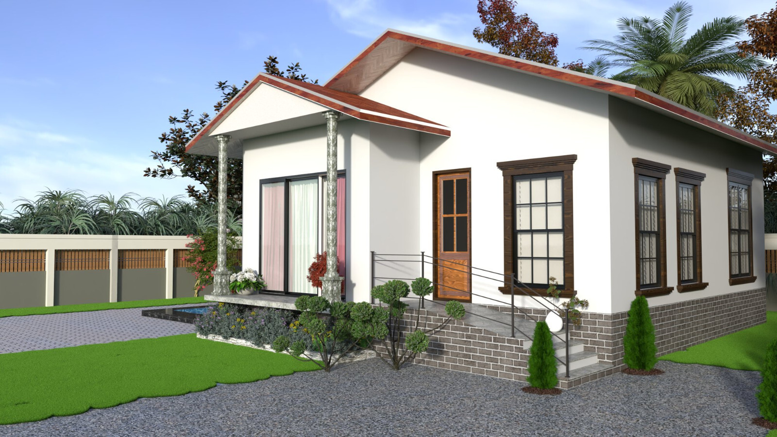Modern House Plan with Blueprint PDF, DWG & 3D Design- 825sqft (No 09)