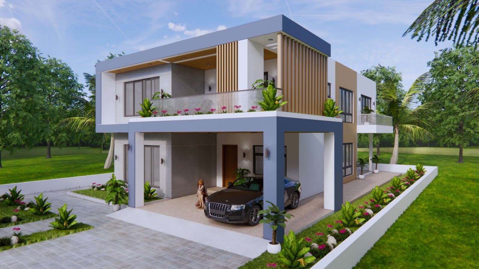 30×49 Feet House Plans 9×15 Meter 5 Beds 7 Baths Terrace Roof PDF (A4 Hard Copy)