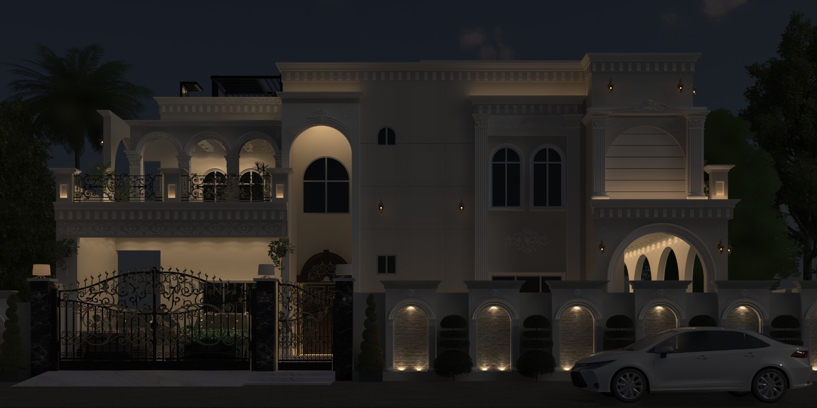 Luxury Villa Exterior Design | Mediterranean Style | High-Resolution Render |