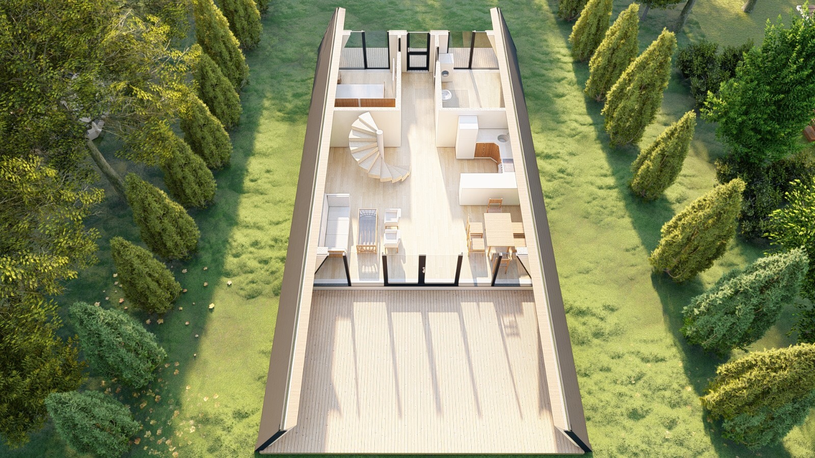 26X47 Modern DIY A-Frame Cabin Architectural Build Plans, 38 detailed pages PDF