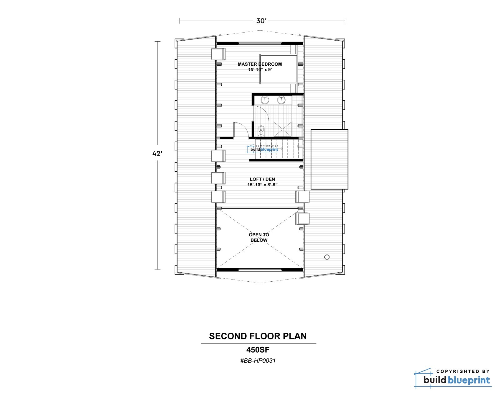 30′ x 42′ A-Frame Modern Getaway Cabin Architectural Plans – PDF Download