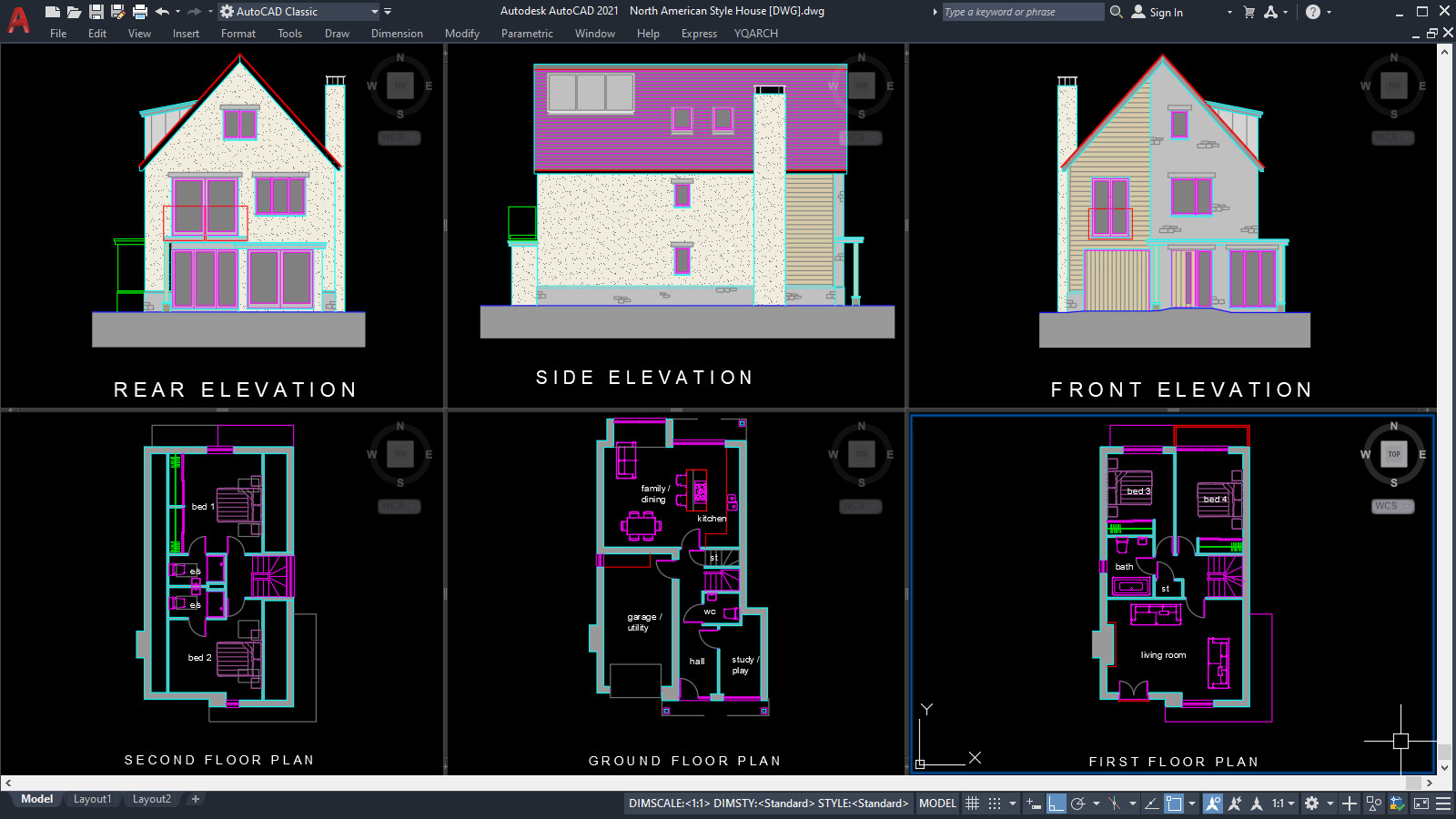 Charming North American House Plans – Modern Luxury Budget DWG Now!