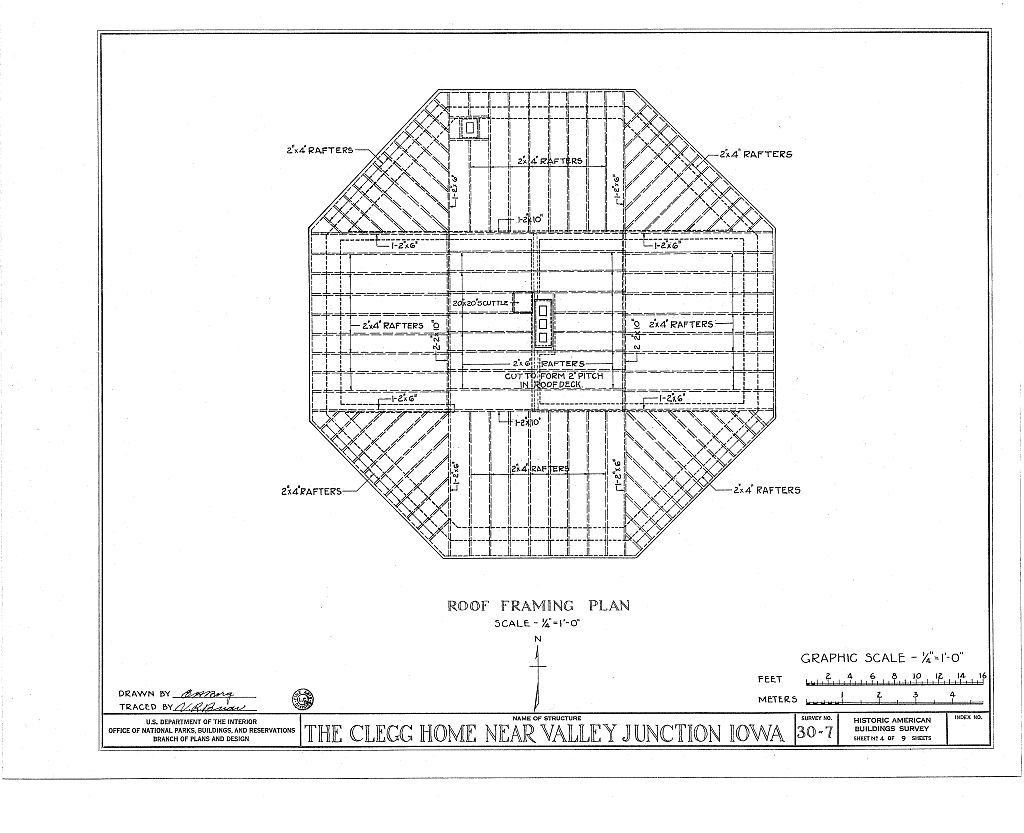 Victorian Style Octagon home, porch, architectural PRINTED PLANS