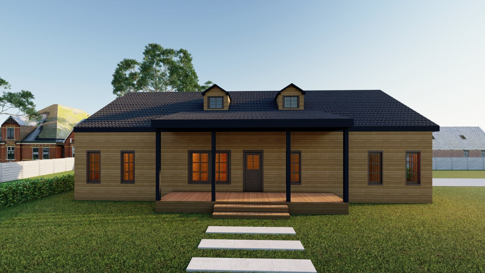 Tiny Home Build Plan – Single Story Bungalow, 1068sqft, 2 Bed, 2 Bath, DIY