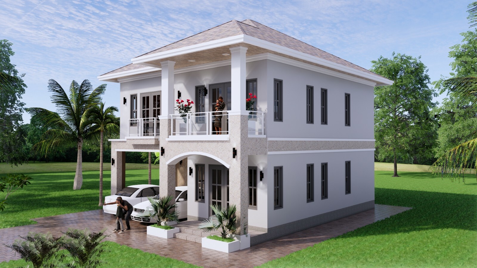 Custom House Plan 9×11 Meter 26×36 Feet 5 Beds 3 Baths Hip Roof (A4 Hard Copy)