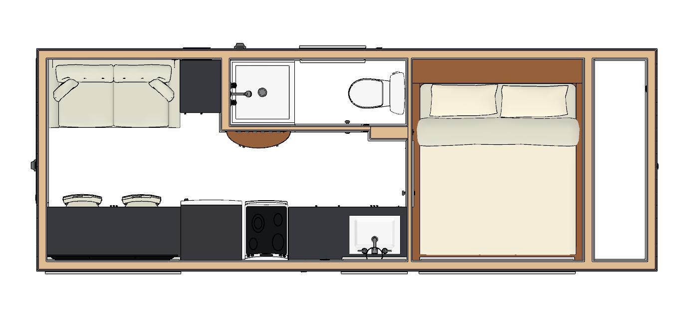 204sqft – 8’6×24’C – 1bedrm/1bath-T – Tiny/Small House design – us – ala cart