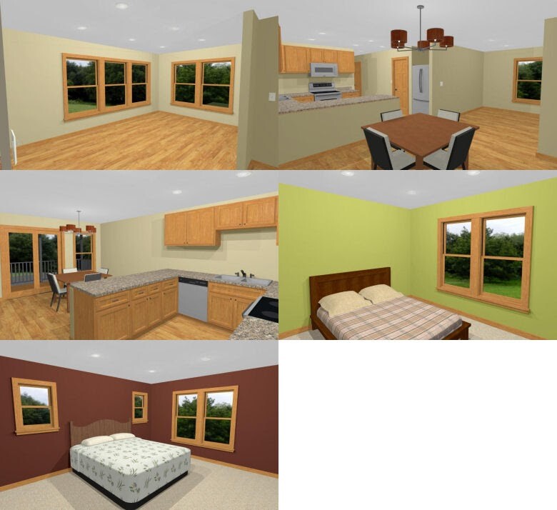 60×48 Apartment with 2-Car 2-RV Garage – PDF FloorPlan – 1,604 sqft – Model 1
