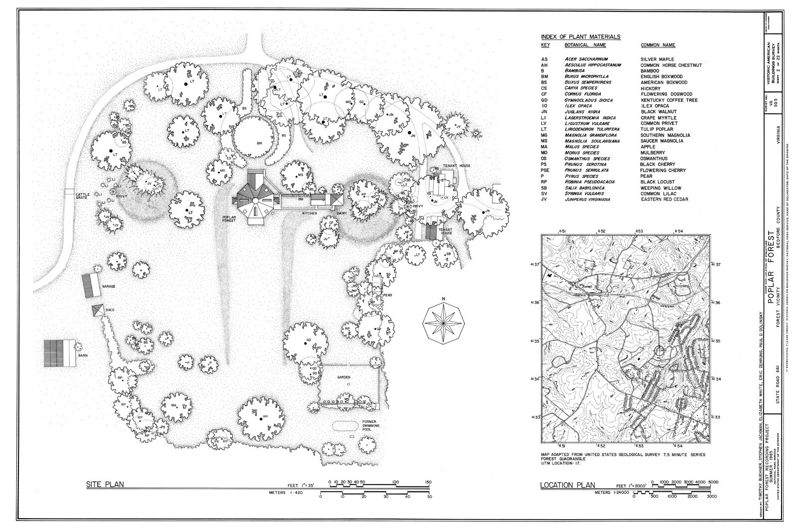 Poplar Forest by Thomas Jefferson, octagon Colonial country house detailed plans