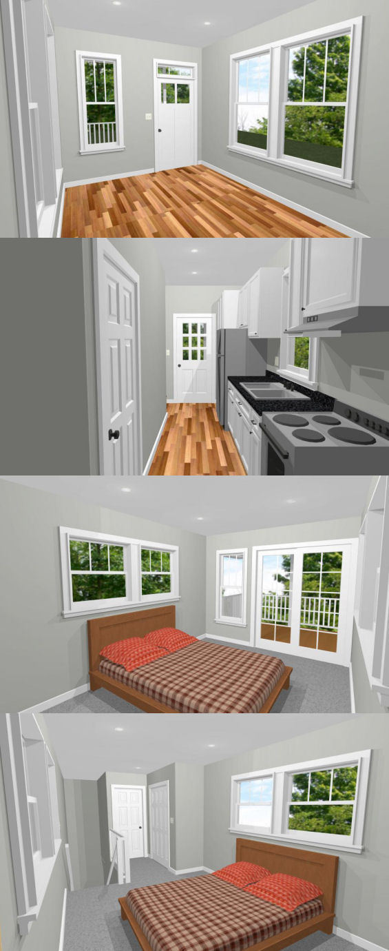 10×28 Tiny House — 475 sq ft — PDF Floor Plan — Model 3