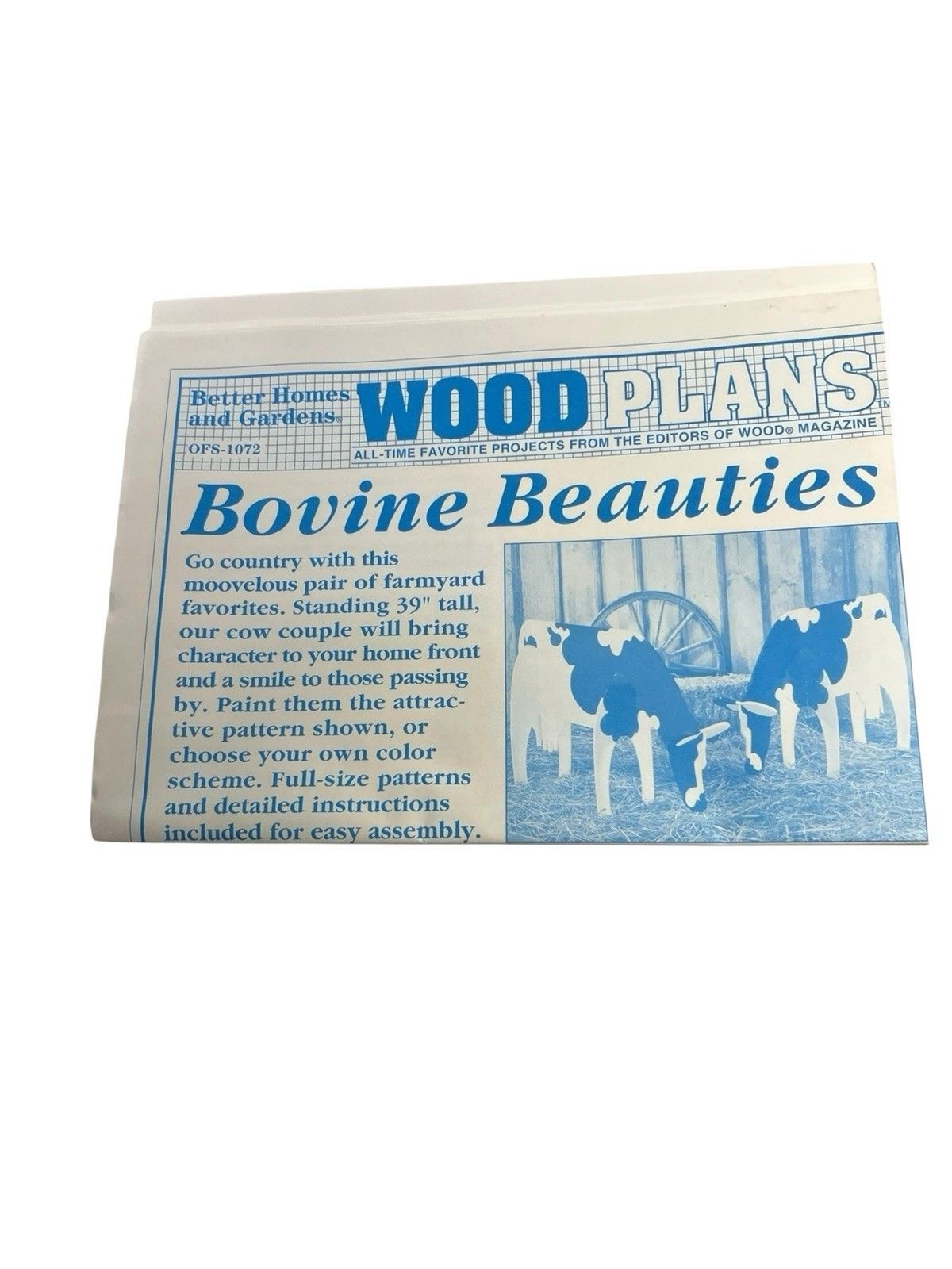 Better Homes and Gardens Wood Plans Garden Wabbits Bunny Rabbit 39″ T Blueprints