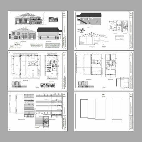 60×50 Apartment with 2-Car 2-RV Garage – PDF FloorPlan – 1,648 sqft – Model 2