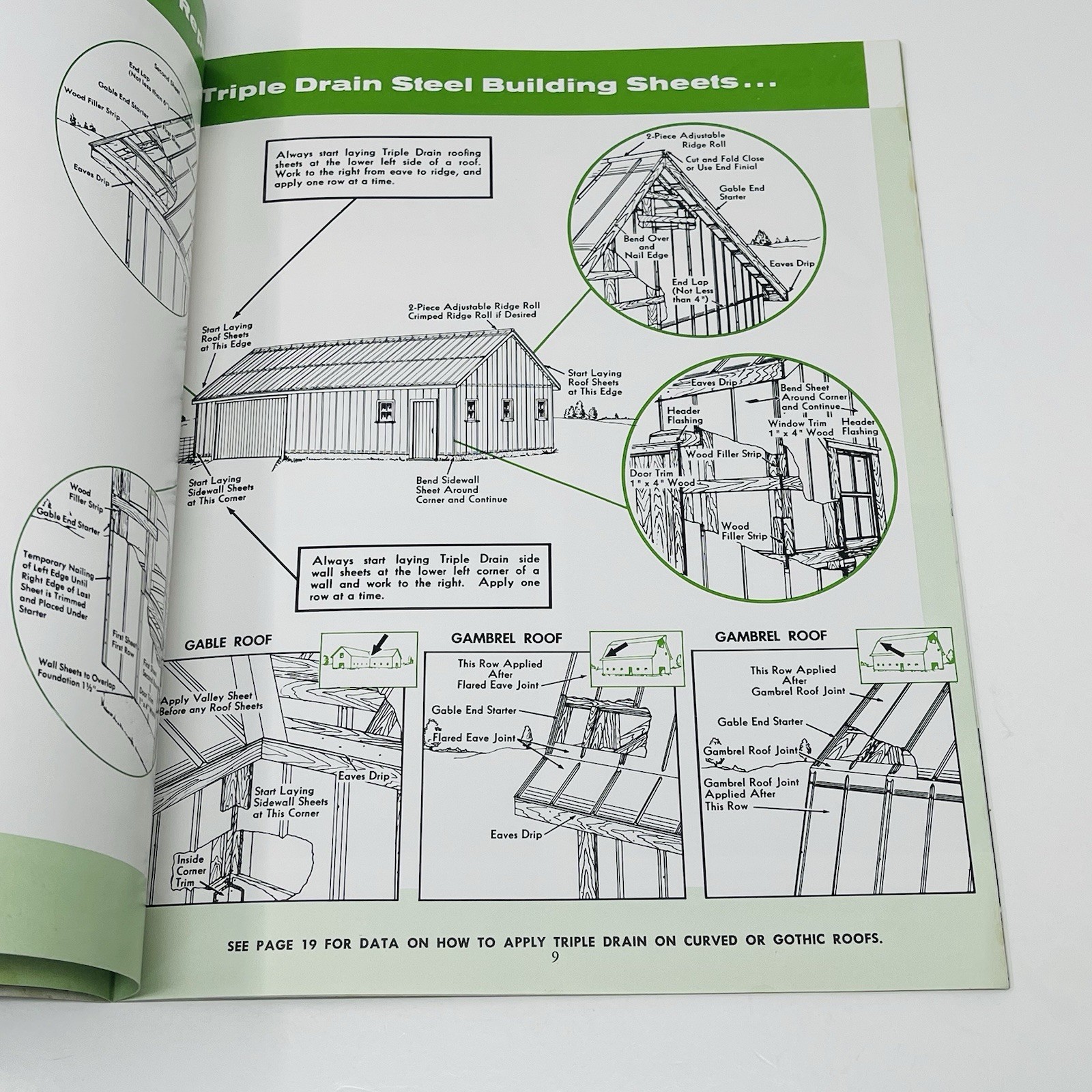 1959 Republic Steel Roofing On Farm Buildings Guide Manual Catalog Book Barn