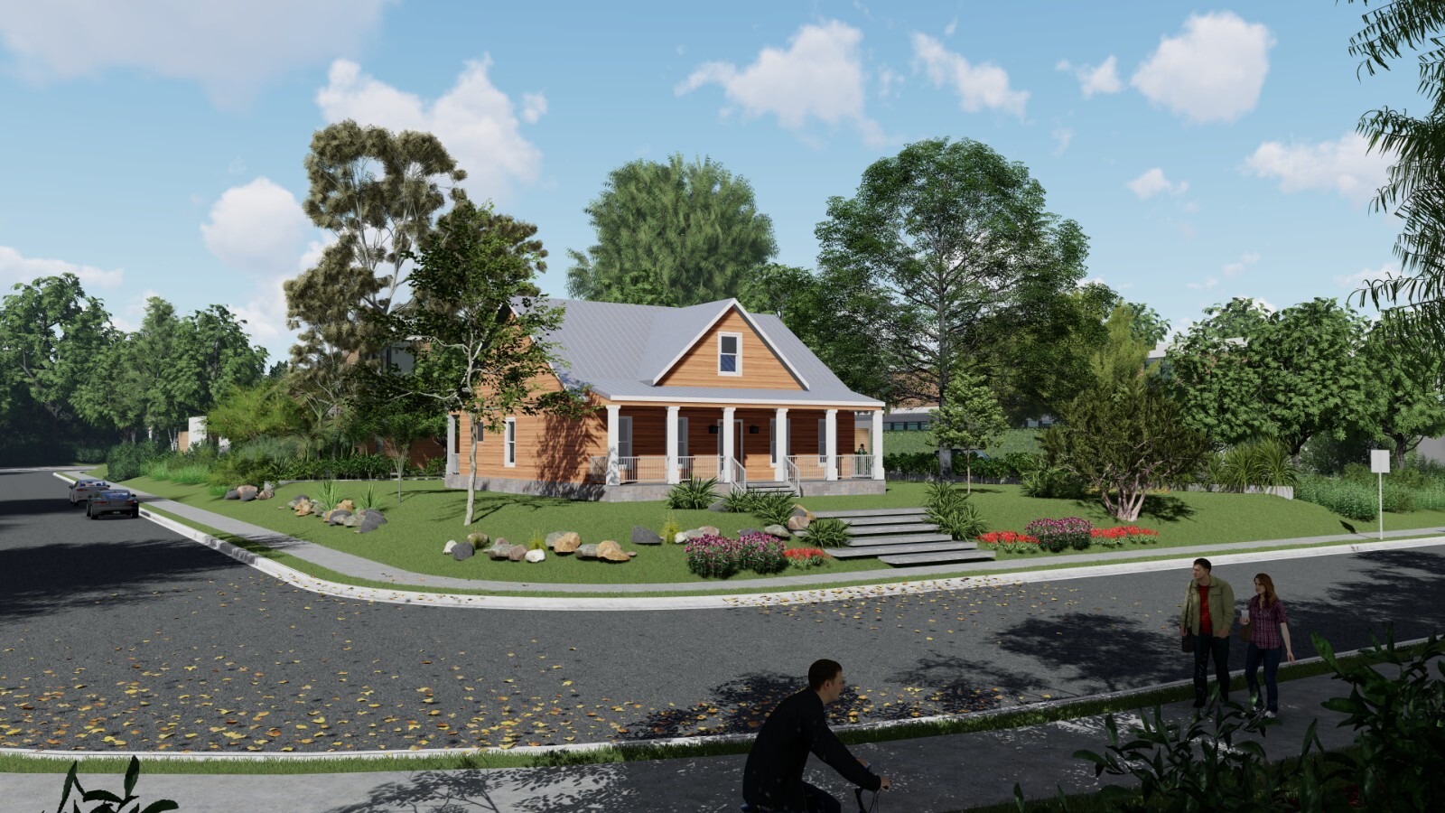 Affordable 38′ x 40′ Farmhouse Cottage Design – Modern 2 Bed – Drawing Blueprint