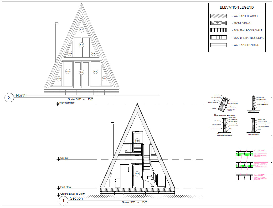 22’x42′ Tiny House Plan 1 Bed, 1 Bath Architectural Build Plans PDF Download