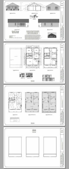 30×40 House — 3 Bedroom 2 Bath — 1,200 sq ft — PDF Floor Plan — Model 3B