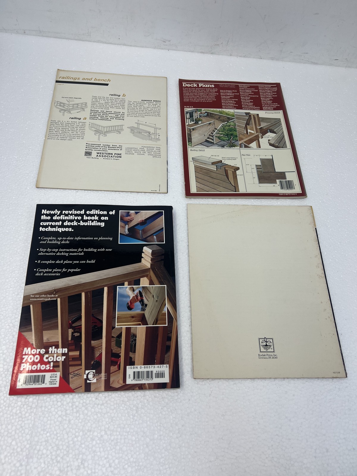 Deck Building Plans Guides Lot DIY Home Improvement Porches Patios Ortho Books