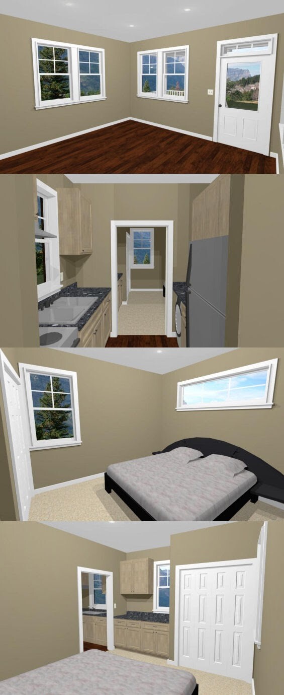 14×32 Tiny House — 447 sq ft — PDF FloorPlan — Model 1D