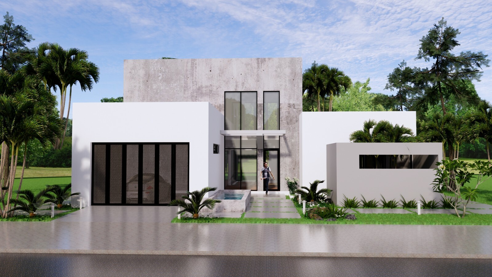 Modern House Plan 16×18 Meter 54×59 Feet 3 Beds 3 Baths Full Plan (A4 Hard Copy)