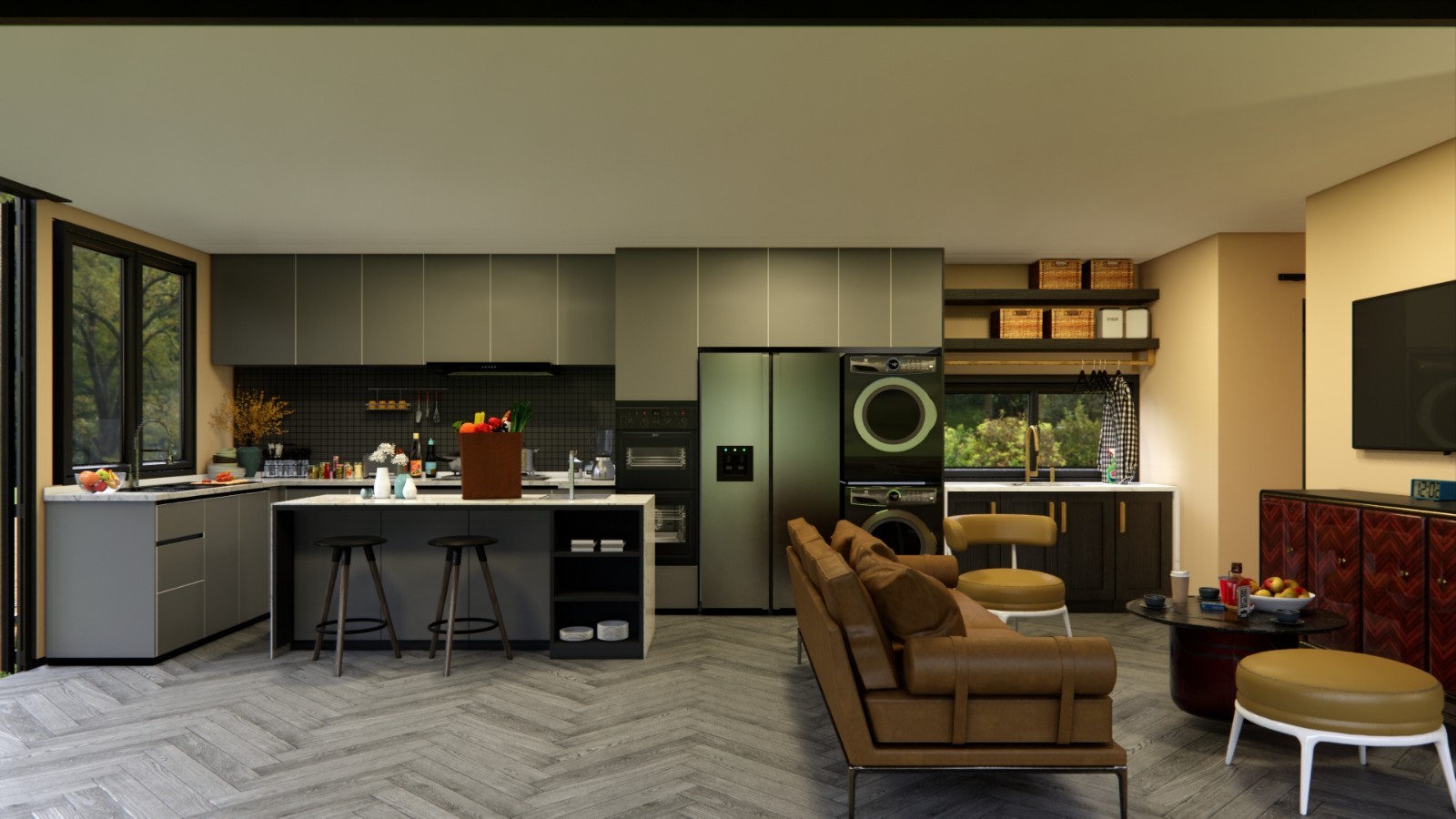 Container house plans – 2 bedrooms – 1 bathroom – Digital PDF File