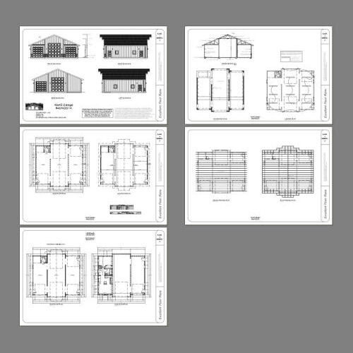 46×42 2-Car 1-RV Garage – PDF FloorPlan – 1,821 sqft – Model 1A