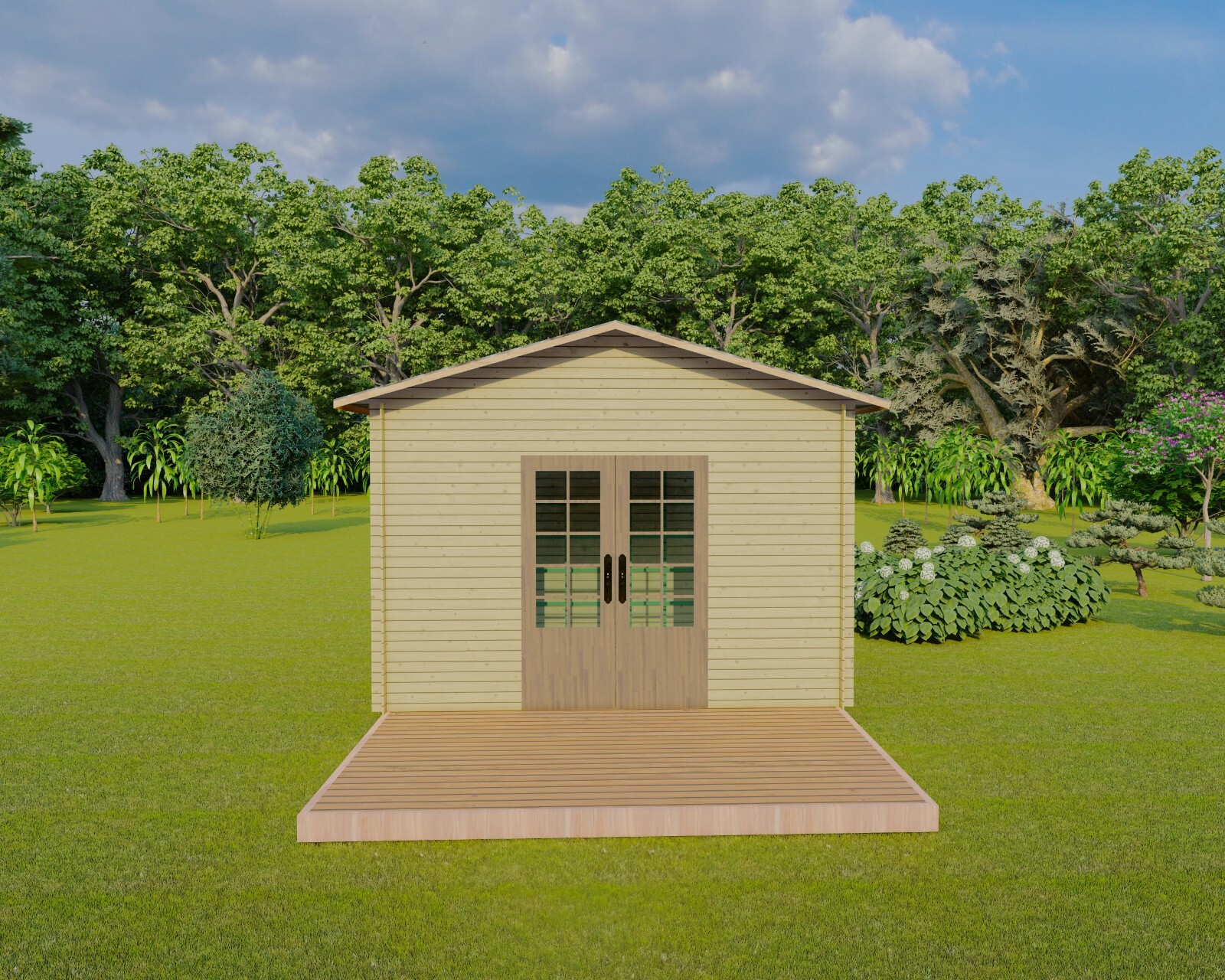 12’x8′ Wood Shed Building Plans – DIY Instructions with Elevations, Framing