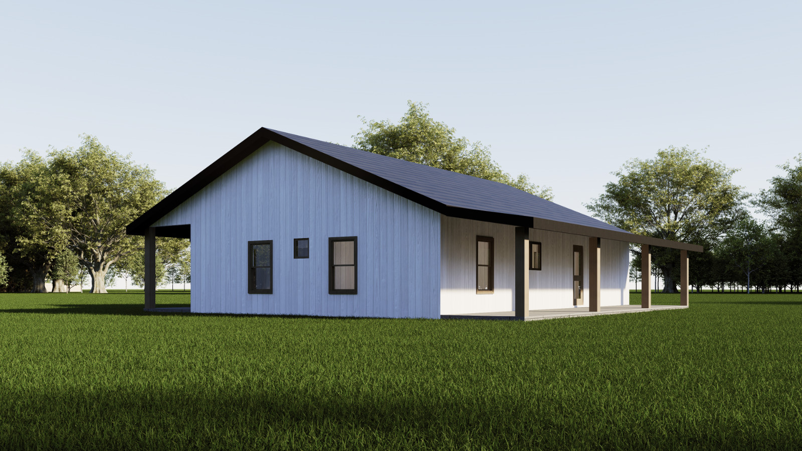 House Plan, 3 Bedroom 2 Bath with Front & Rear Porch, 1600 sq ft | PDF DOWNLOAD