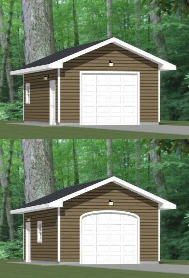 16×24 1-Car Garage — 384 sq ft — PDF Floor Plan — Model 2