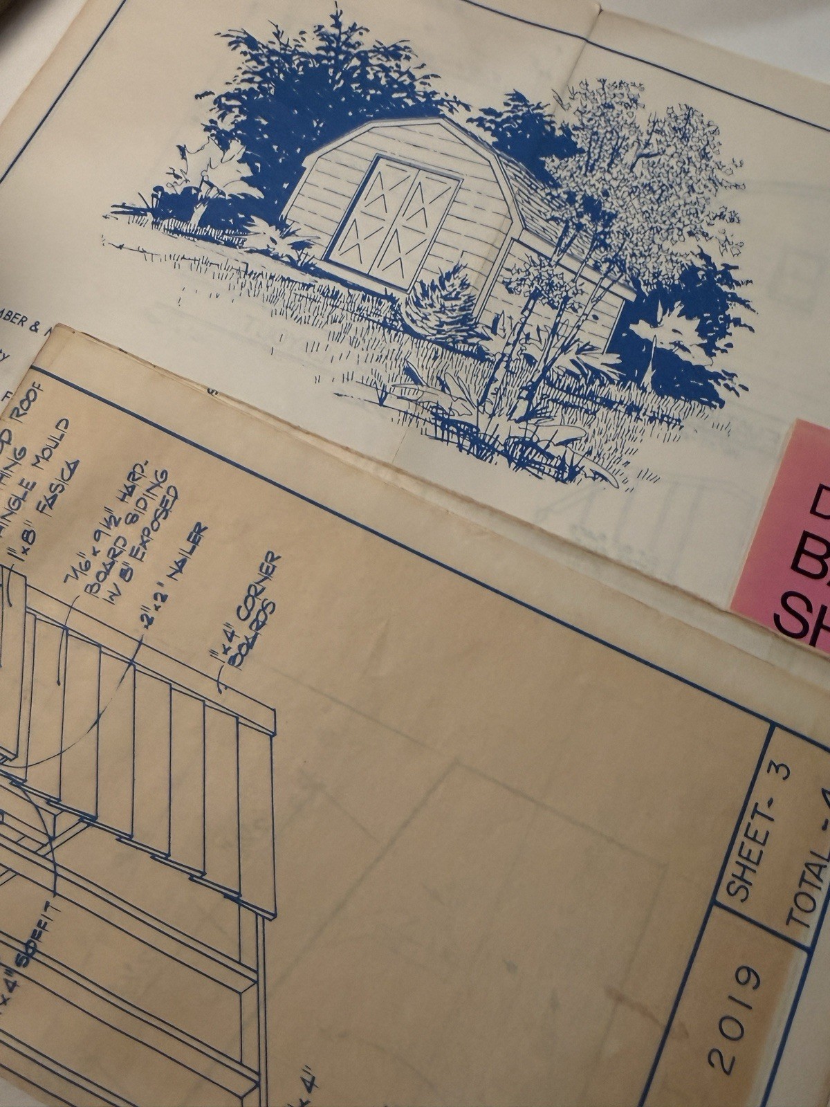 Do-It-Yourself Barn Storage Shed Plans VTG National Plan Service, INC. 12′ x 12′