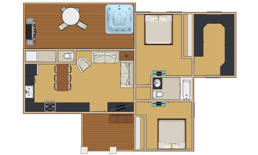 885sqft – 31’x47’a – 2bedrms1office1.5baths -Small House design – ala cart